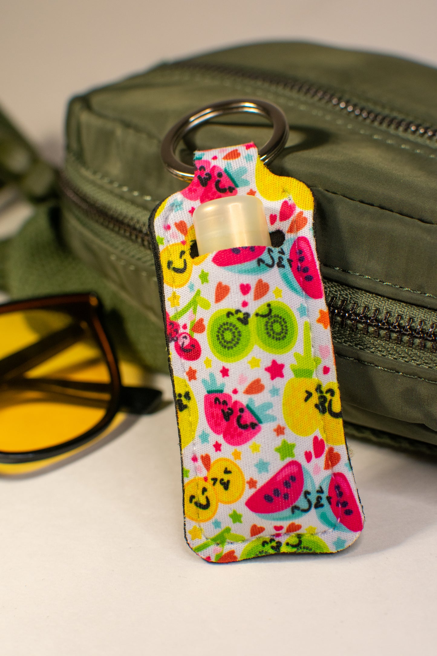 Crazy Fruit Lip Balm Keychain