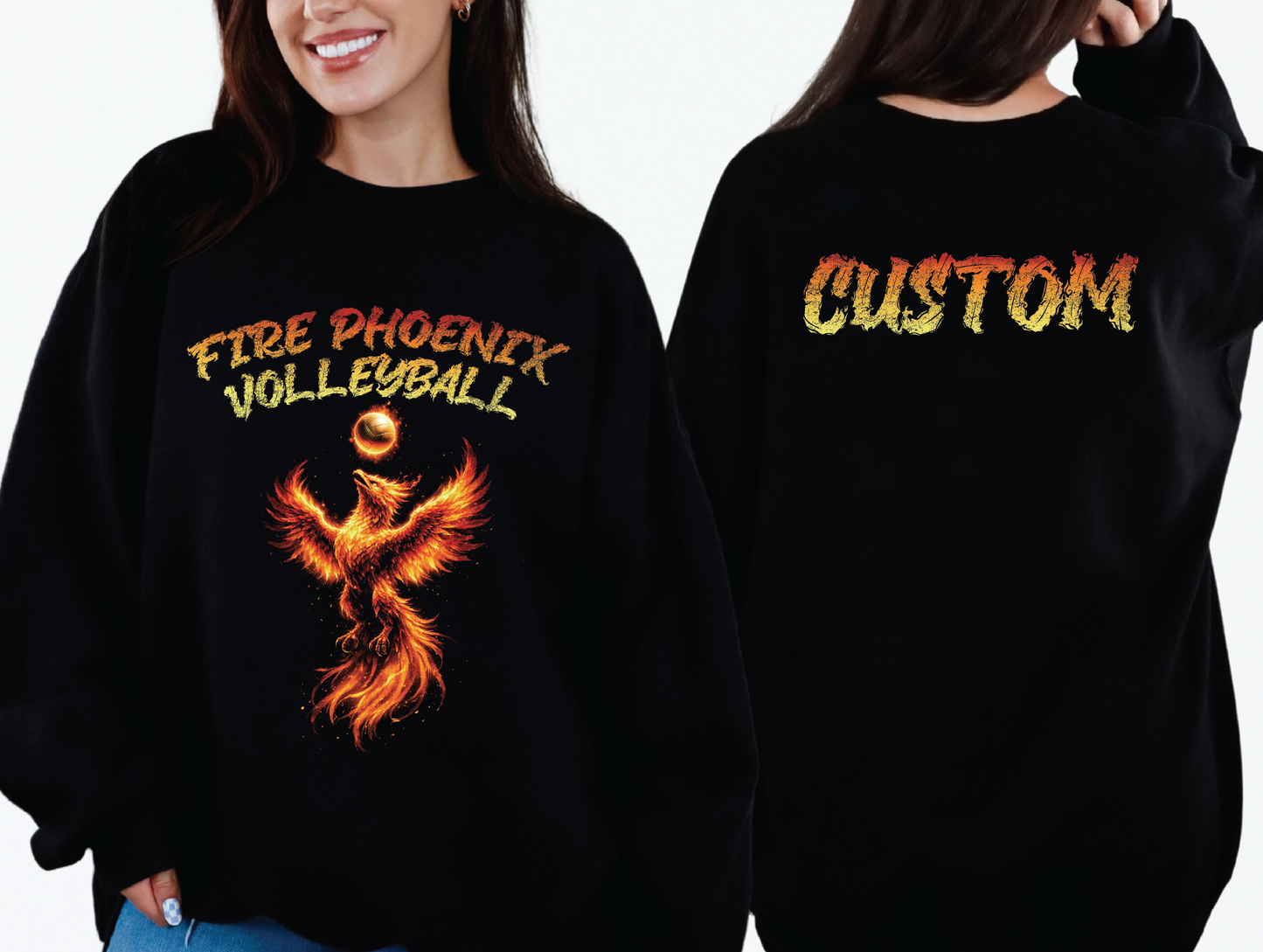 Fire Phoenix Volleyball Sweatshirt