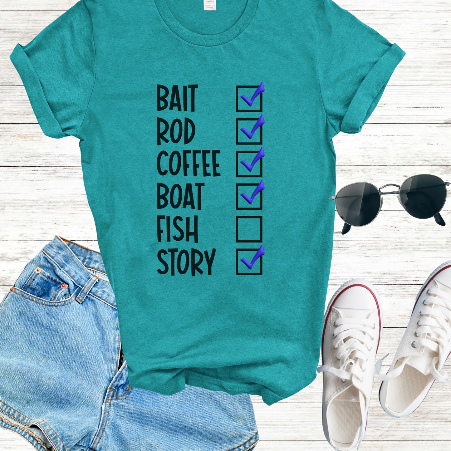 Fishing Checklist T-shirt