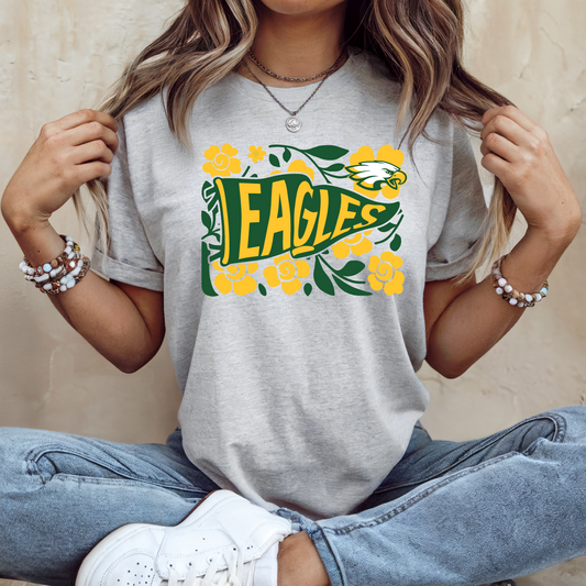 Saydel Eagles Floral Pennant T-Shirt