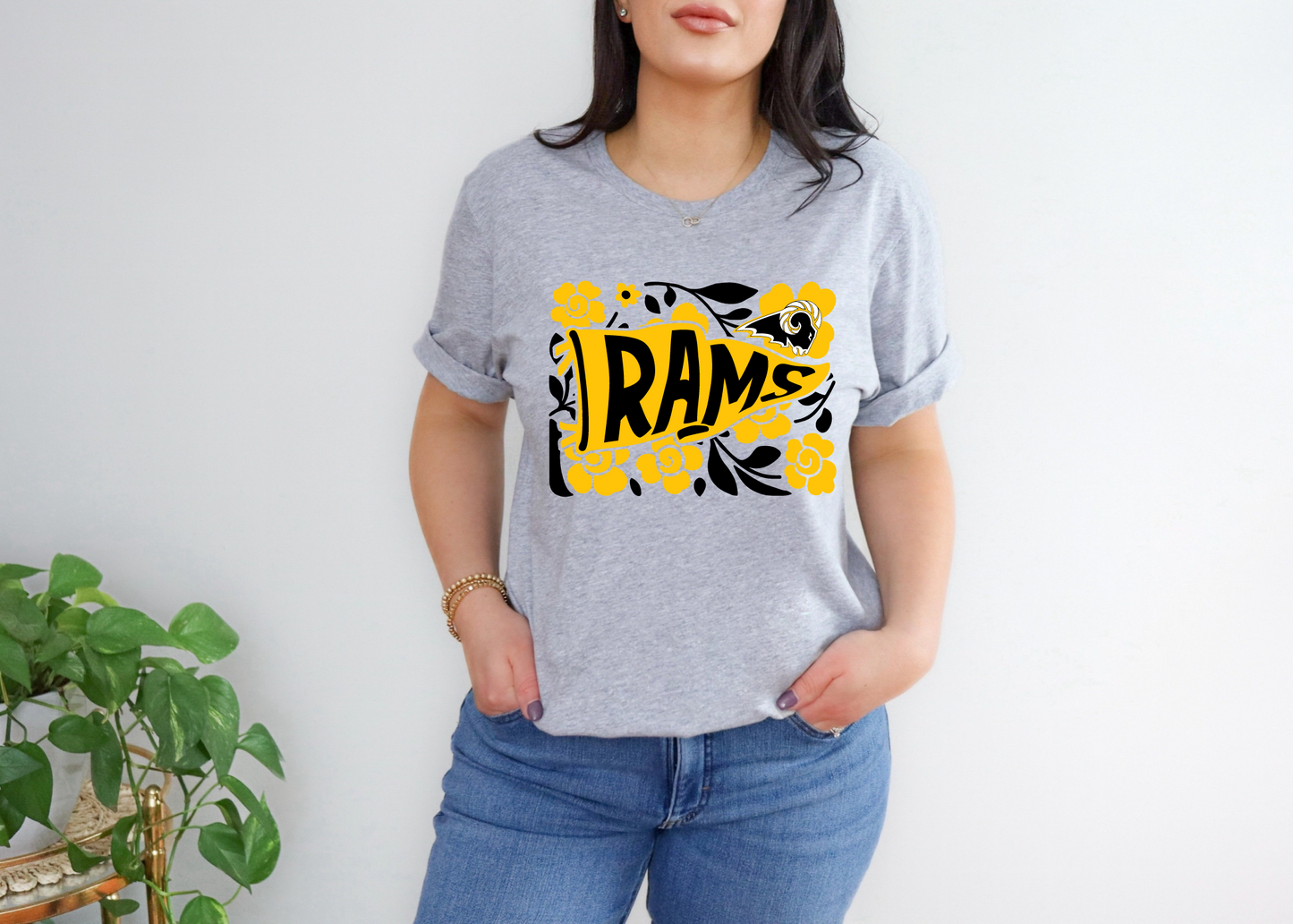 SEP Rams Floral Pennant T-Shirt