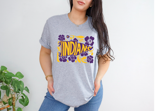 Indianola Indians Floral Pennant T-Shirt