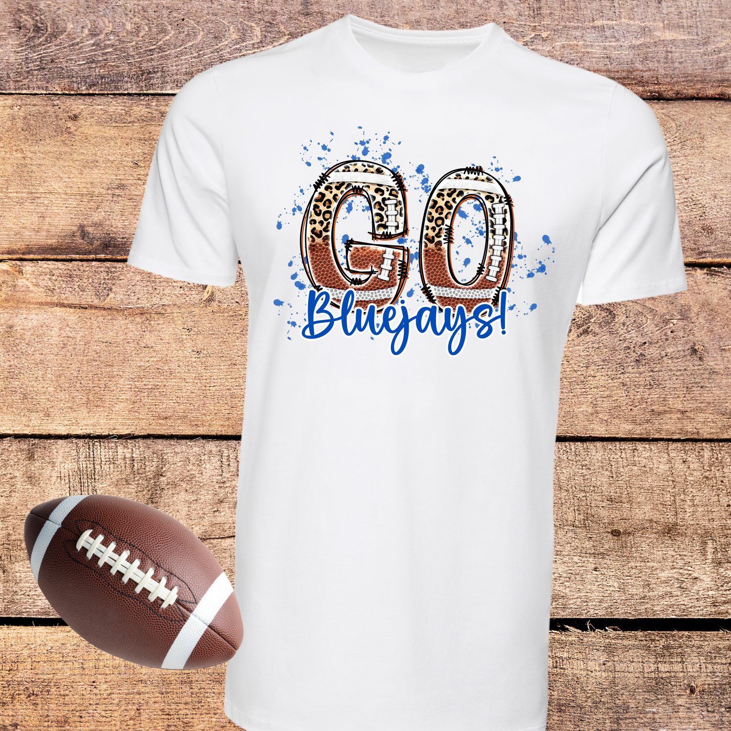 Go Bluejays Football T-shirt