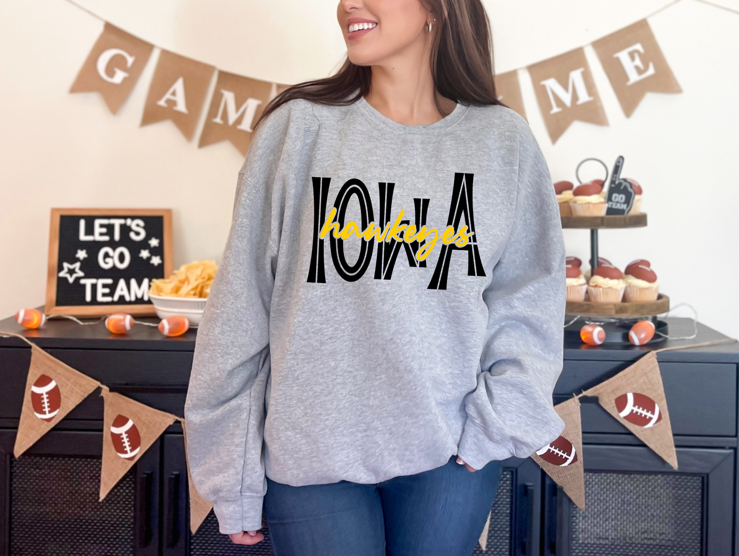 Iowa Hawkeyes Overlay Sweatshirt
