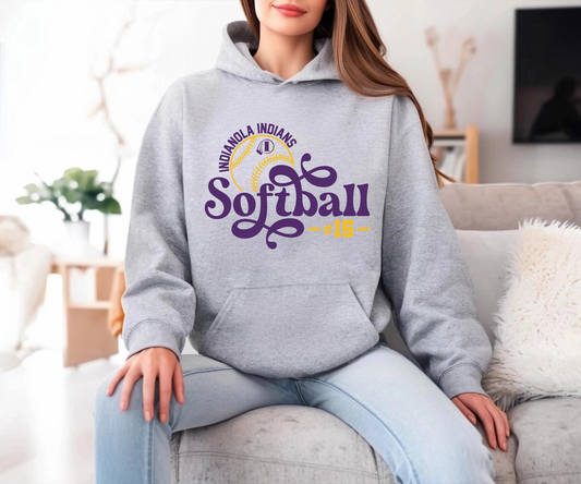 Indianola Indians Groovin' Softball Sweatshirt - Customized