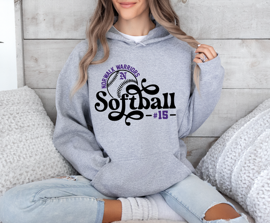 Norwalk Warriors Groovin' Softball Sweatshirt - Customized