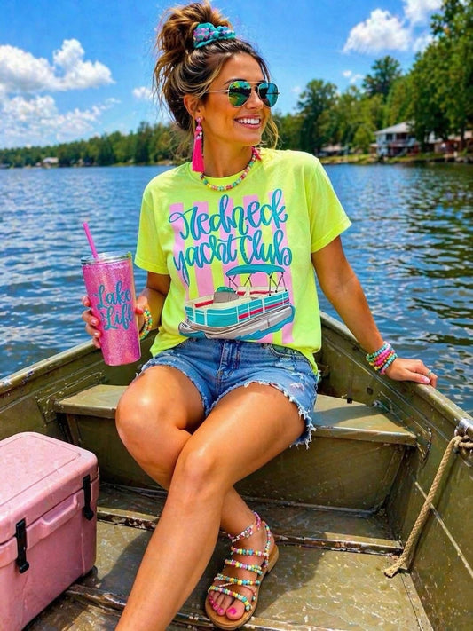 Redneck Yacht Club Striped T-shirt