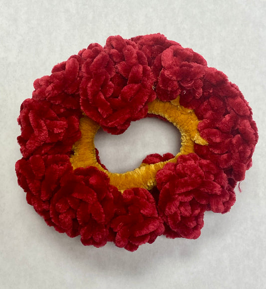 Red and Gold Spirit Scrunchies