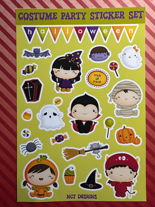 Costume Party Sticker Set