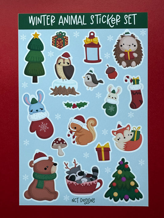 Winter Animal Sticker Set