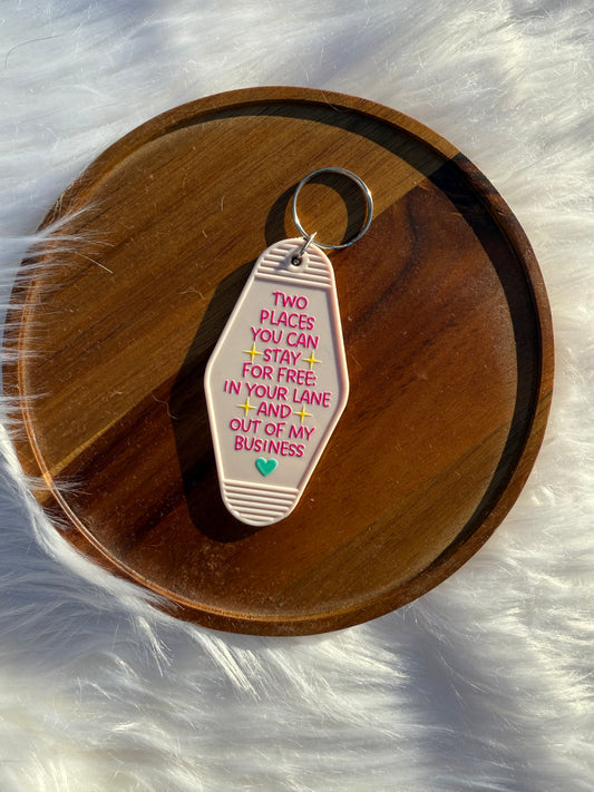 Two Places - Motel Keychain
