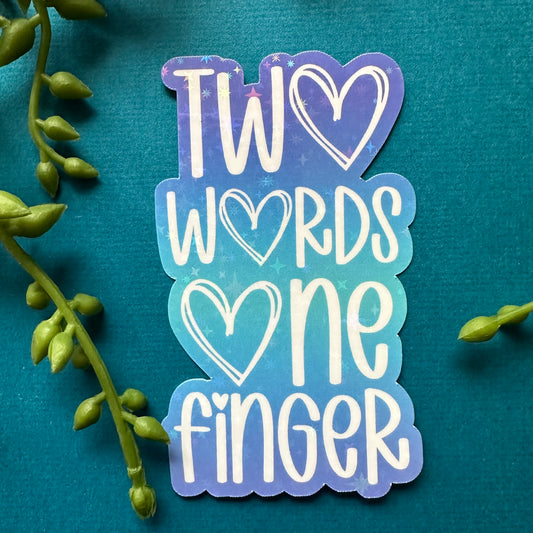 Two Words Sticker