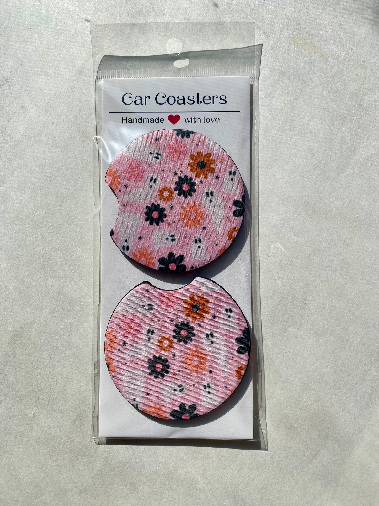 Ghostly Floral - Car Coasters