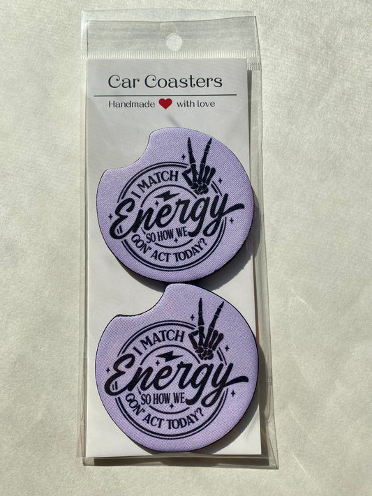 I Match Energy - Car Coasters