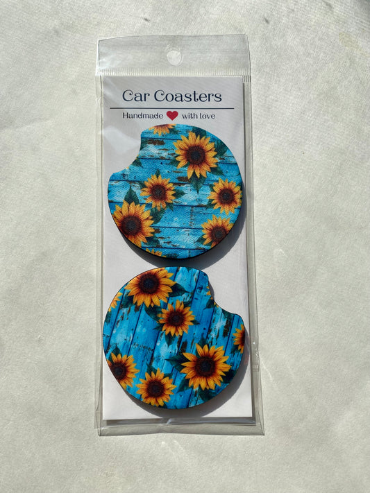 Sunflowers - Car Coasters