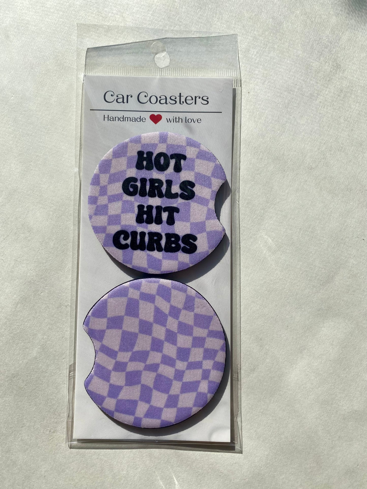 Hot Girls Hit Curbs - Car Coasters