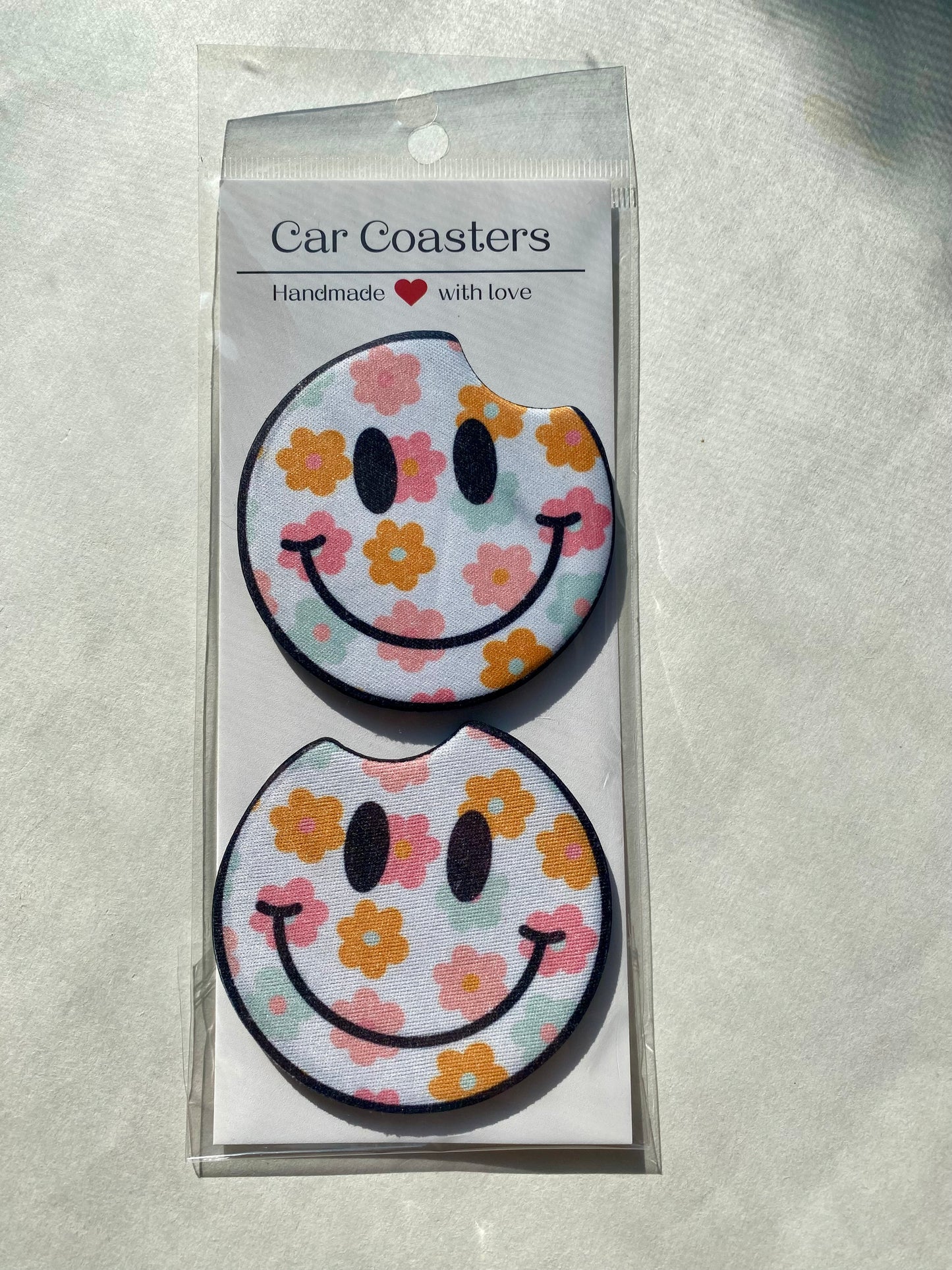 Daisy Smile - Car Coasters