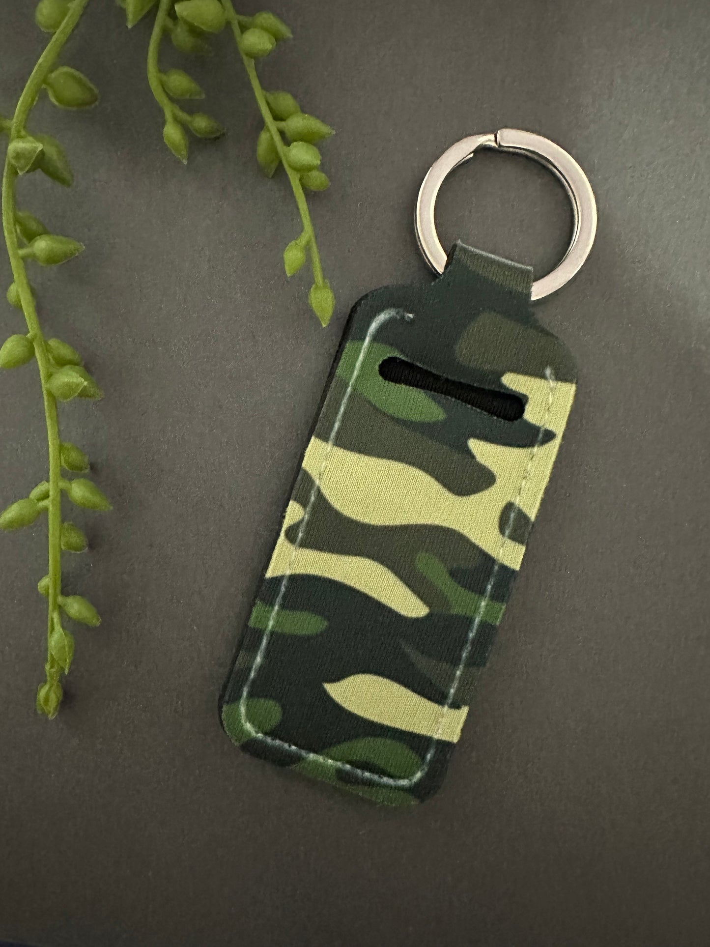 Camo Lip Balm Keychain