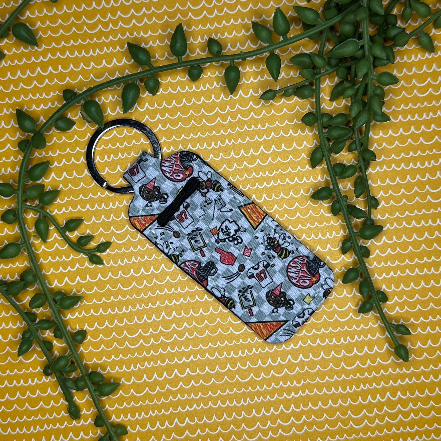 Doodle Chiefs Lip Balm Keychain