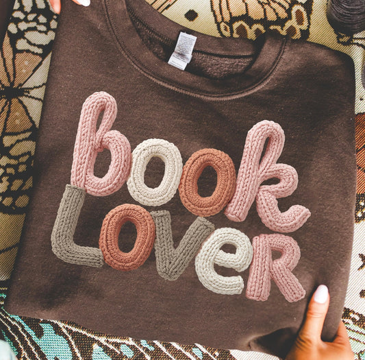 FAUX Yarn Book Lover Sweatshirt