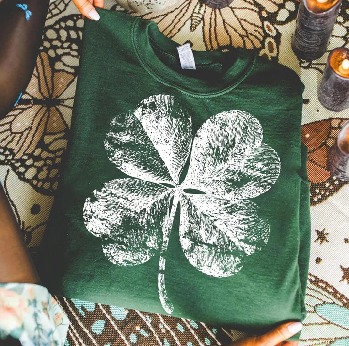 Distressed Shamrock Sweatshirt