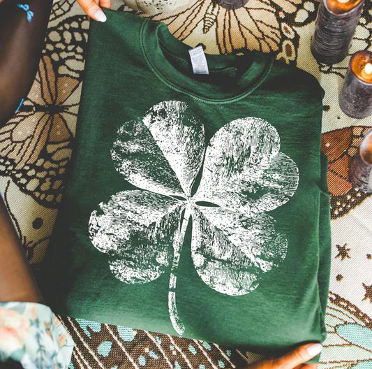 Distressed Shamrock Sweatshirt
