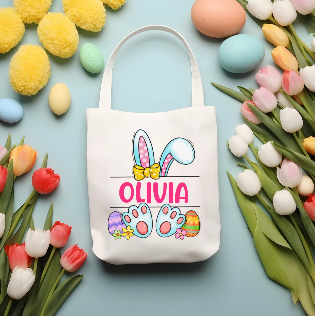 Easter Bunny Tote Bag - Personalized