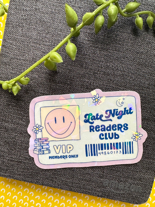 Late Night Readers Club Sticker