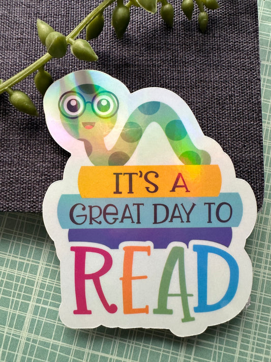 It's a Great Day to Read Sticker