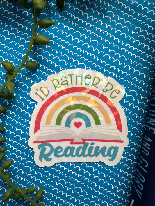 I'd Rather Be Reading Sticker