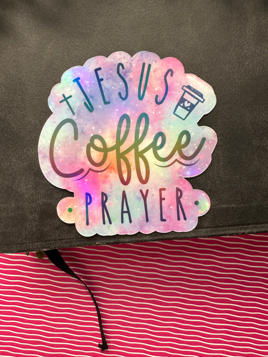 Jesus Coffee Prayer Sticker