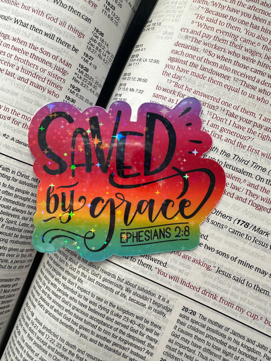 Saved by Grace Sticker