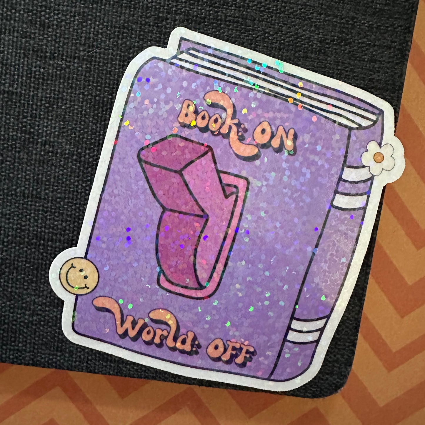 Book On, World Off Sticker