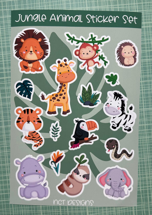 Jungle Animals Sticker Set