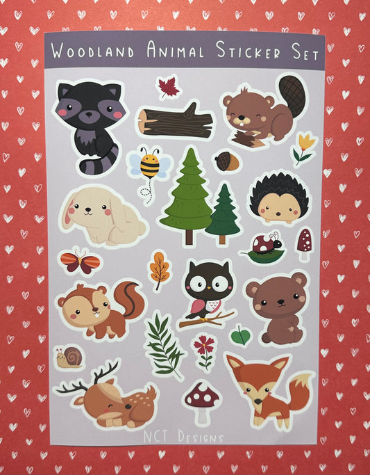 Woodland Animals Sticker Set