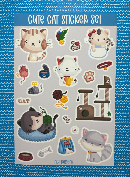 Cute Cat Sticker Set