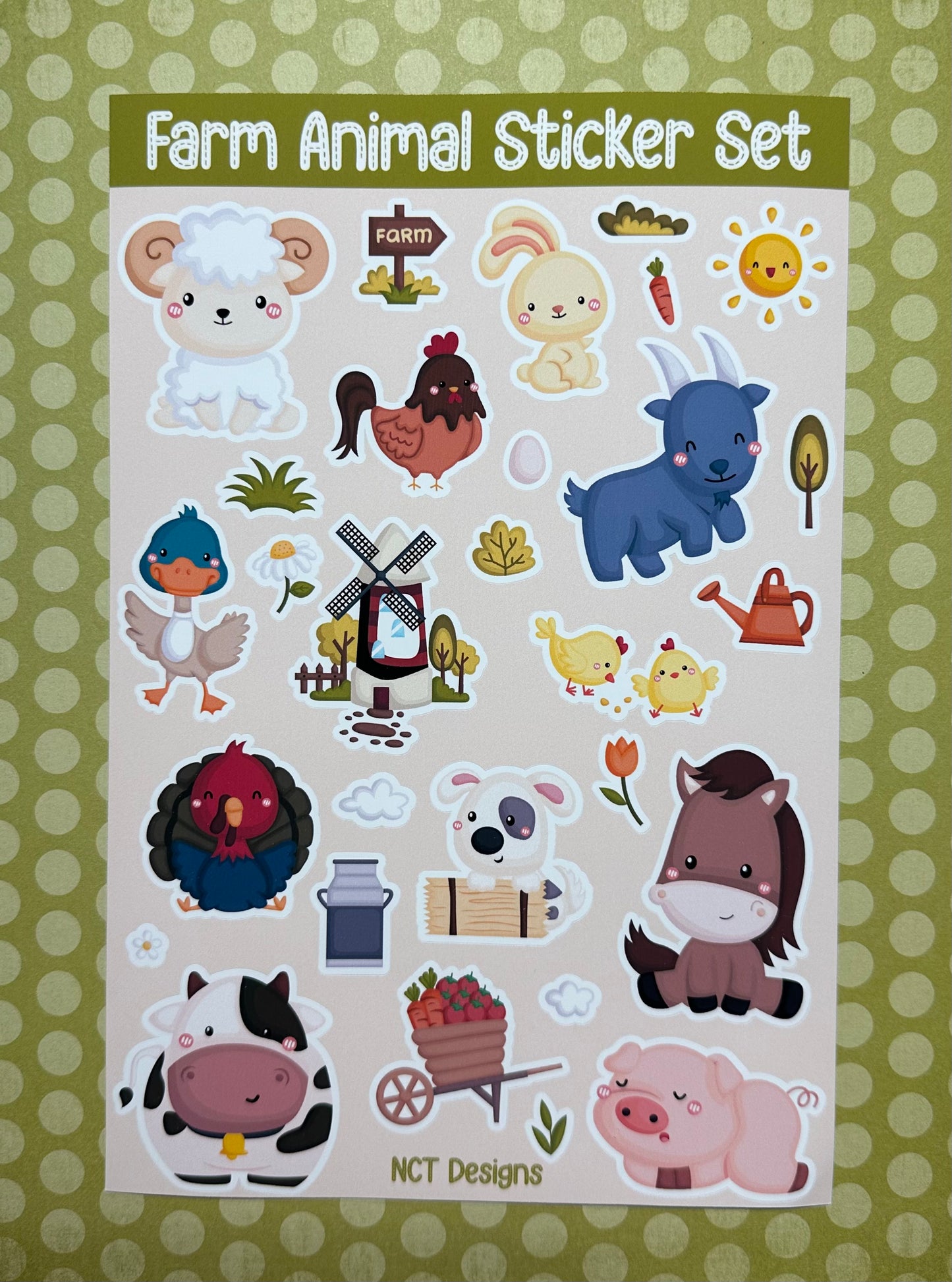 Farm Animal Sticker Set