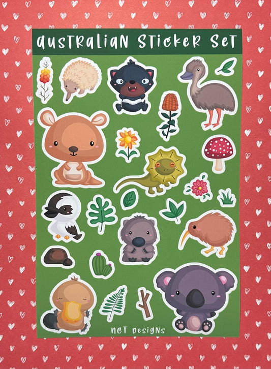 Australian Animal Sticker Set