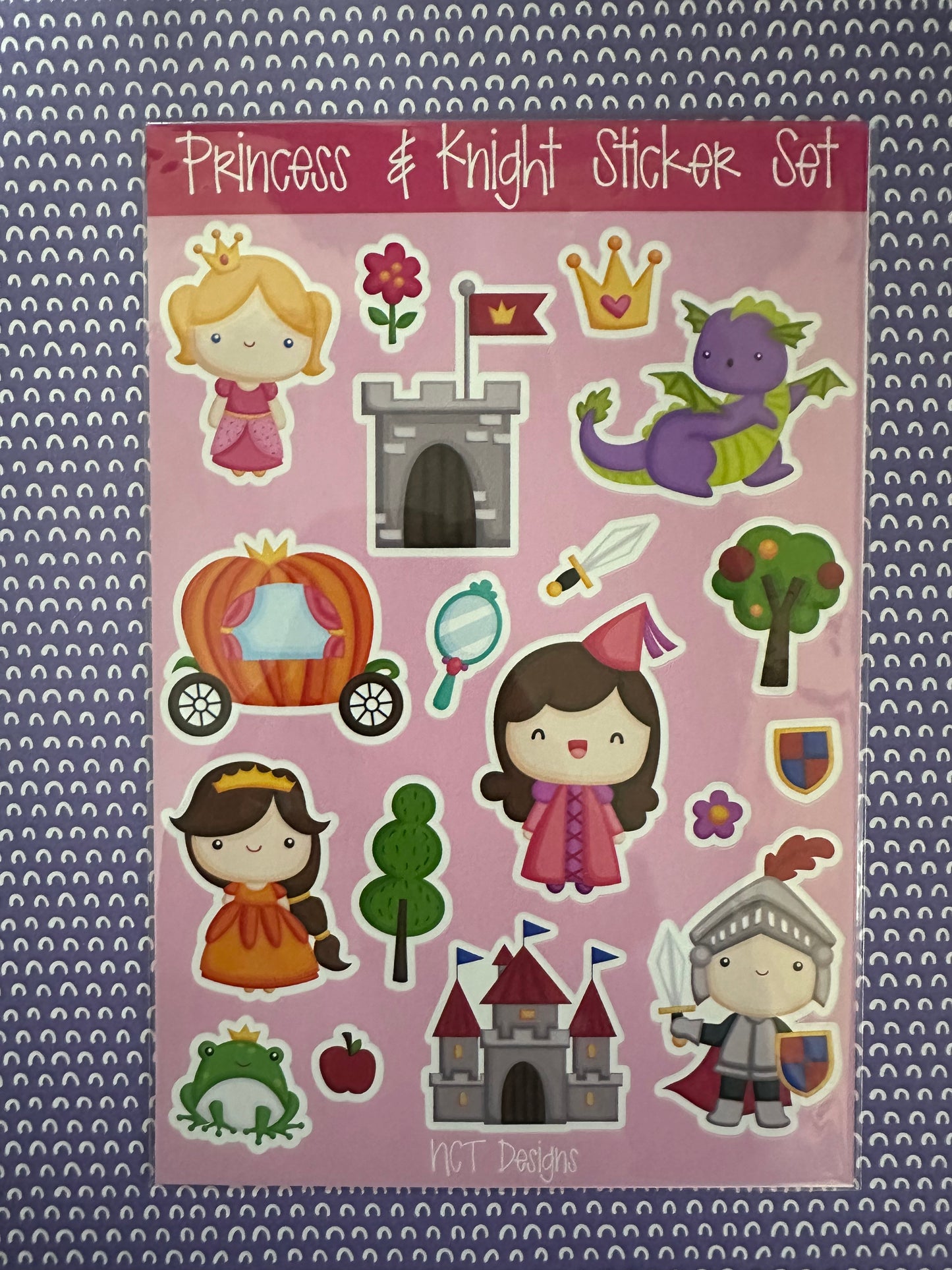 Princess and Knight Sticker Set