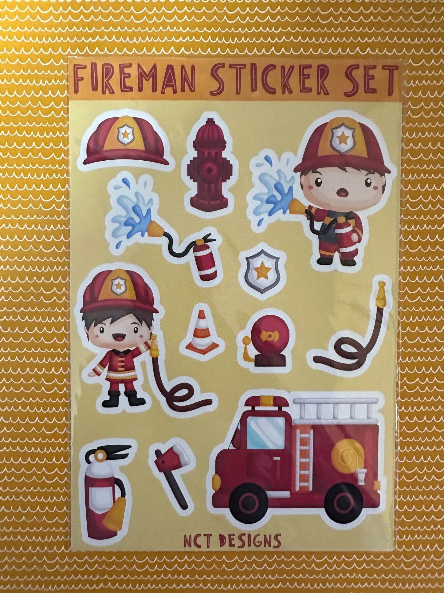 Fireman Sticker Set