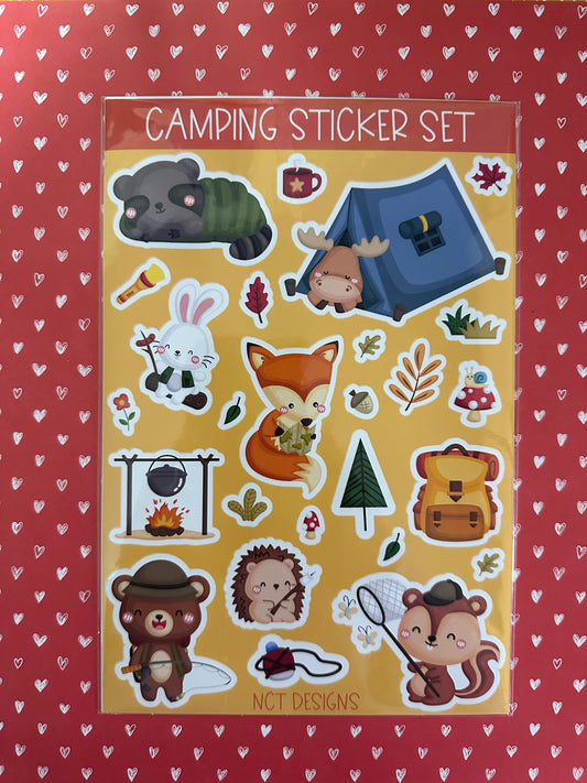 Camping Sticker Set