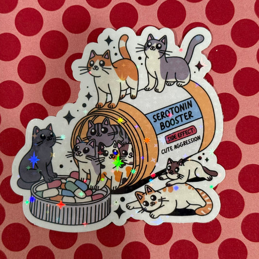 Cat Serotonin Booster Sticker