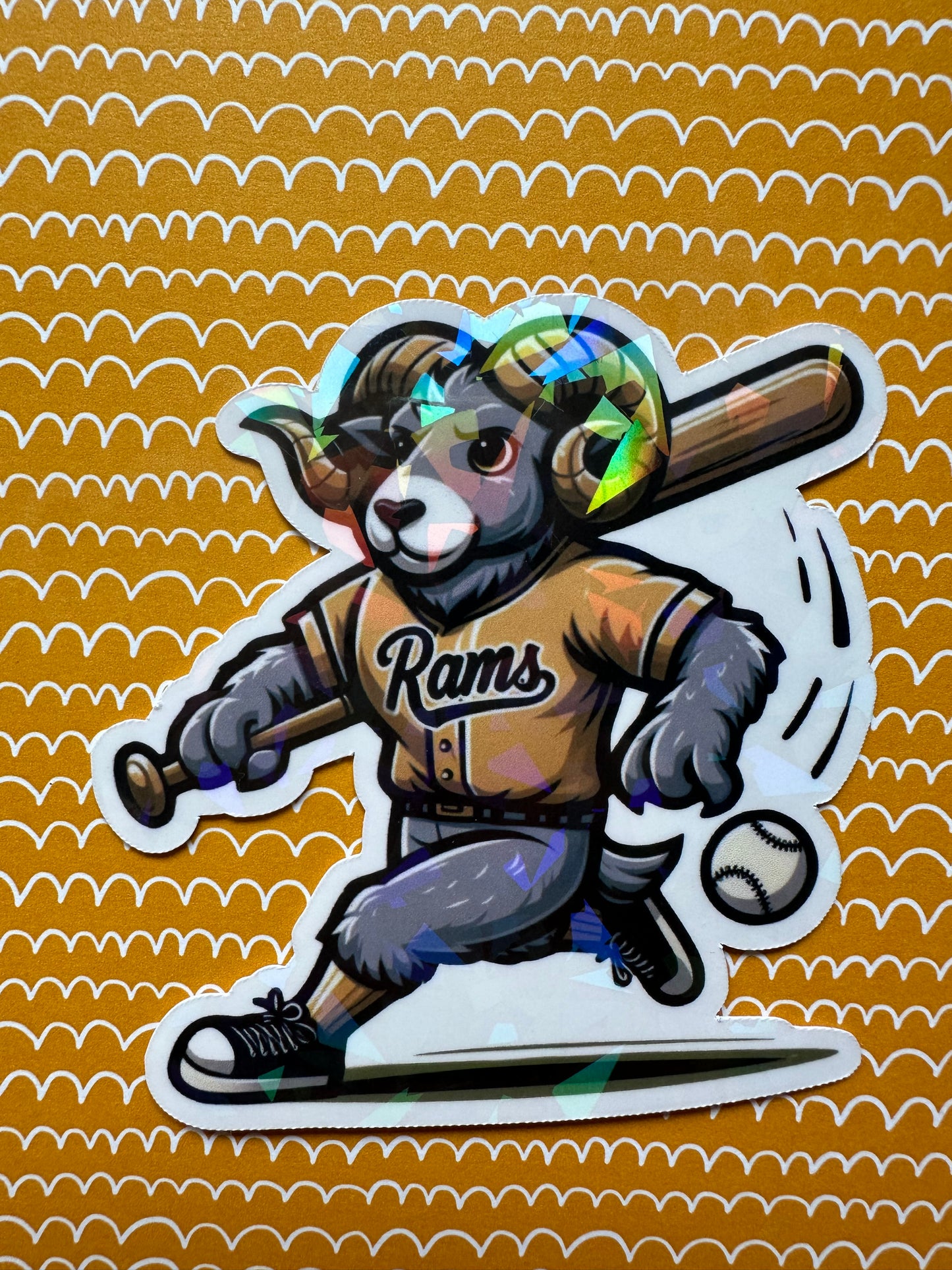 Rams Baseball Sticker