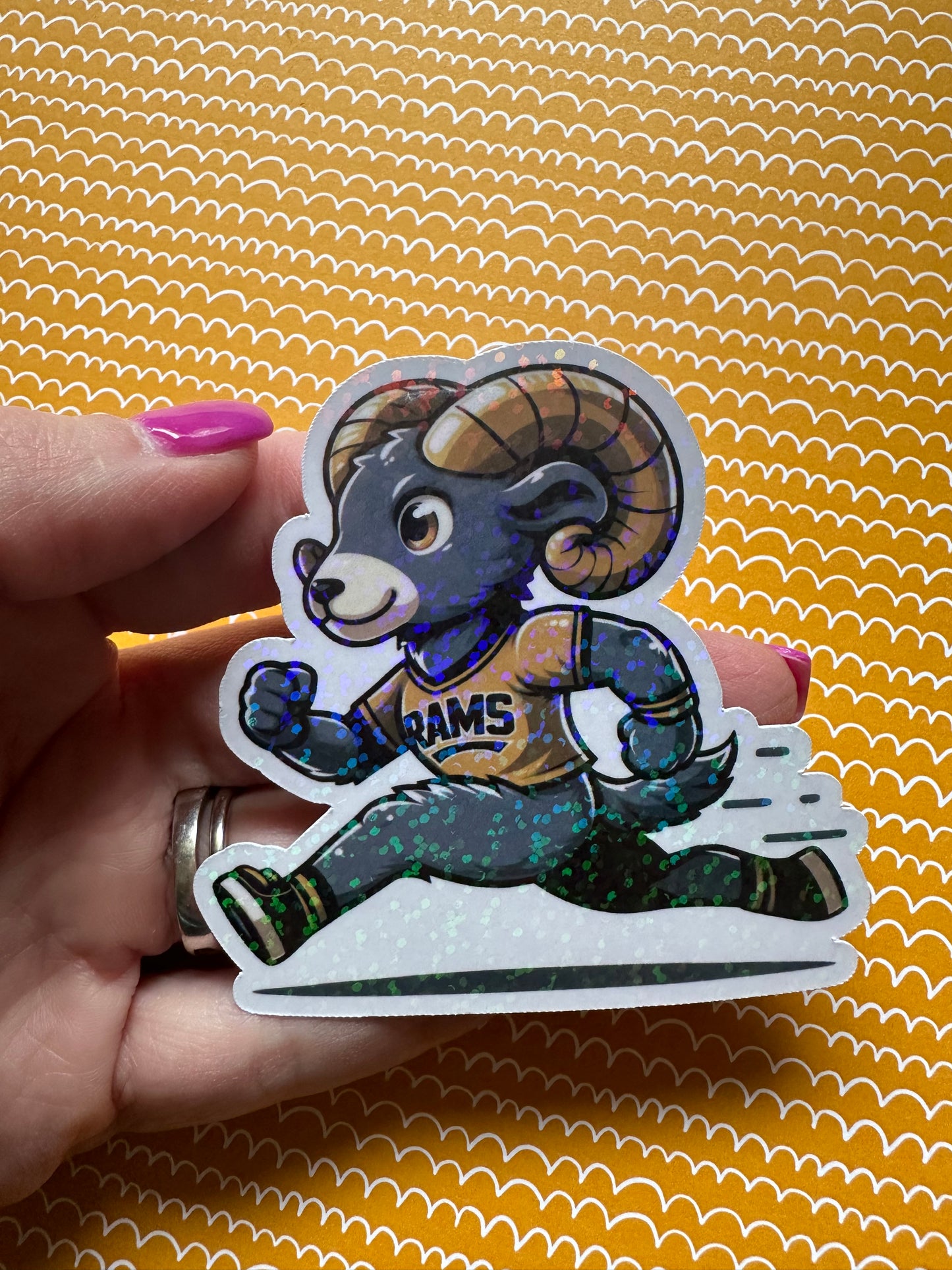 Rams Running Sticker