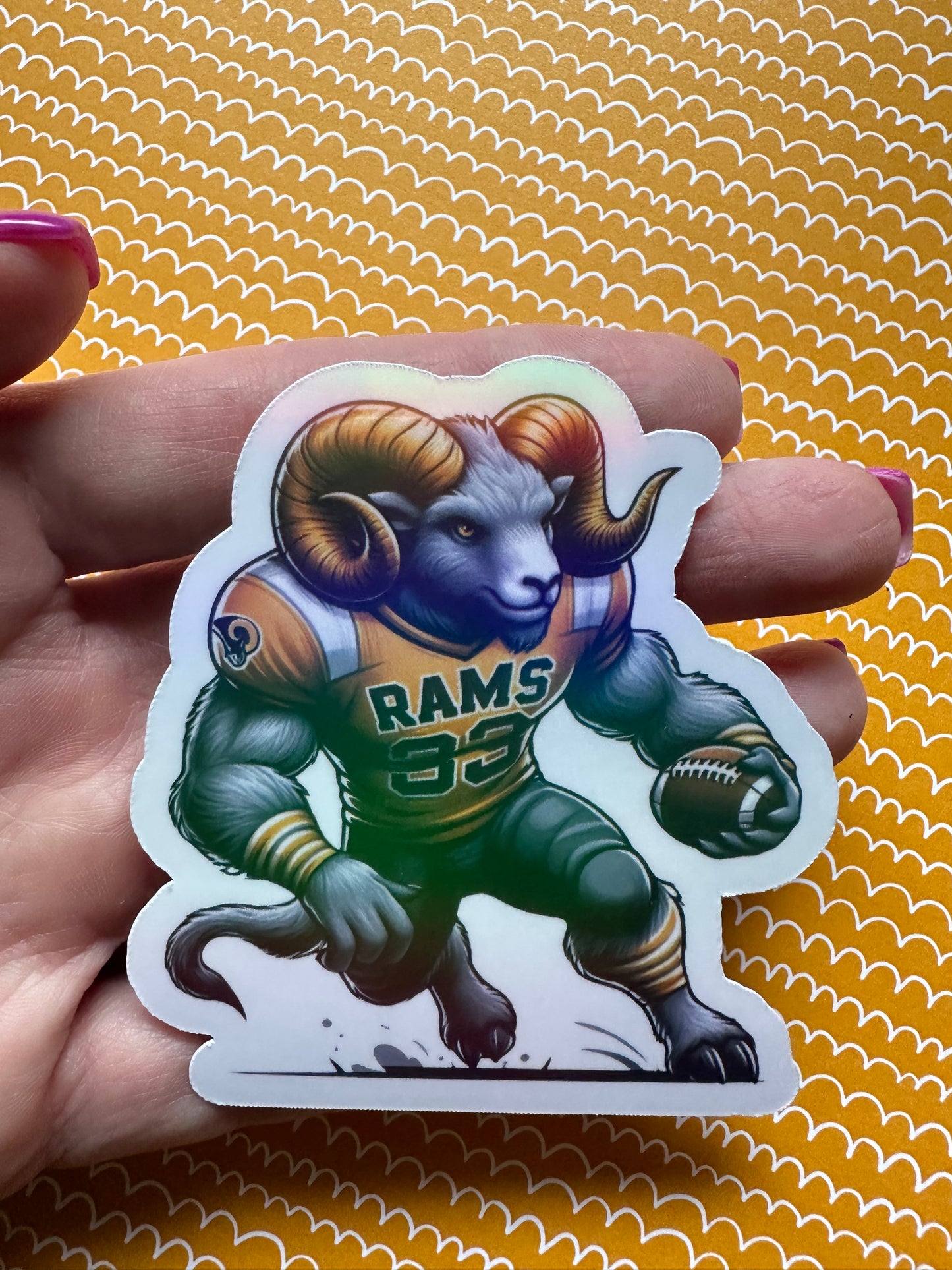 Rams Football Sticker