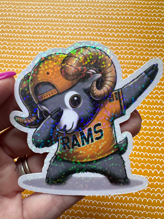 Dabbing Rams Sticker