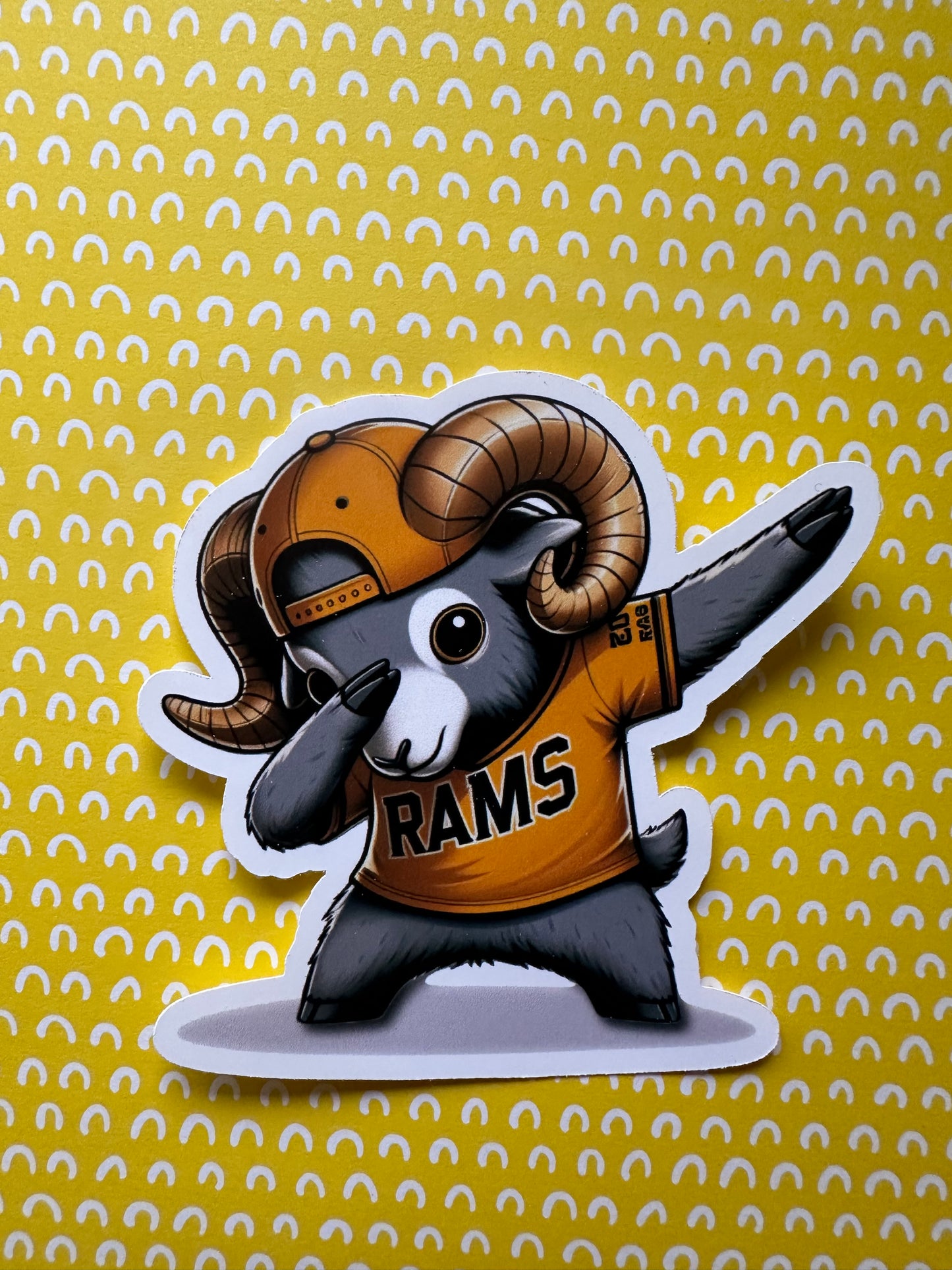 Dabbing Rams Sticker