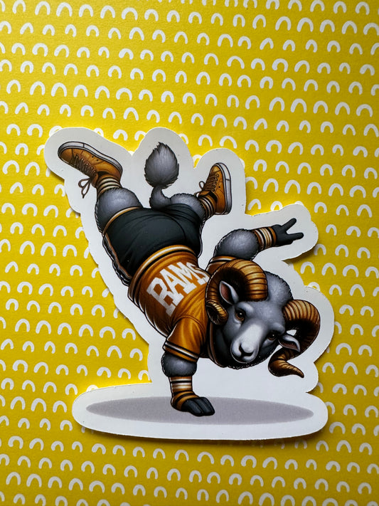 Handstand Rams Sticker