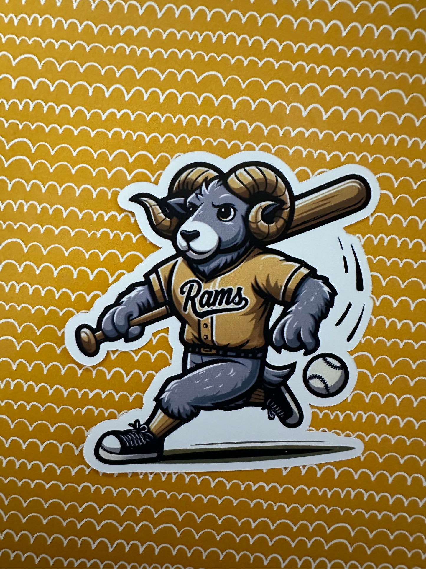 Rams Baseball Sticker