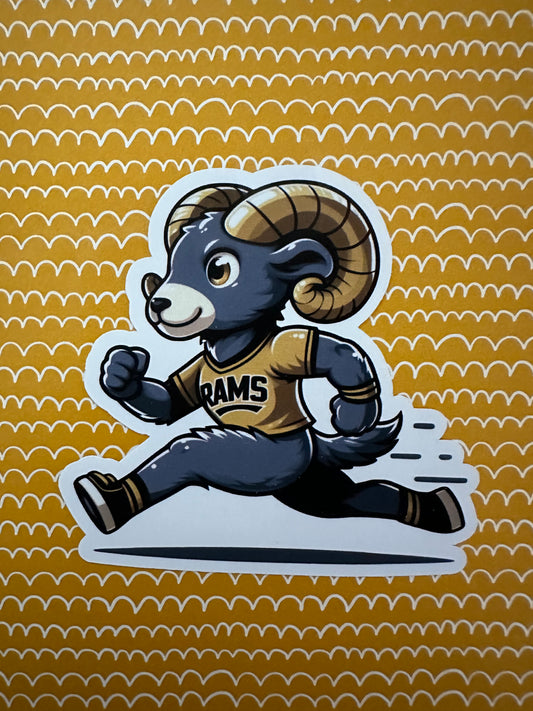 Rams Running Sticker